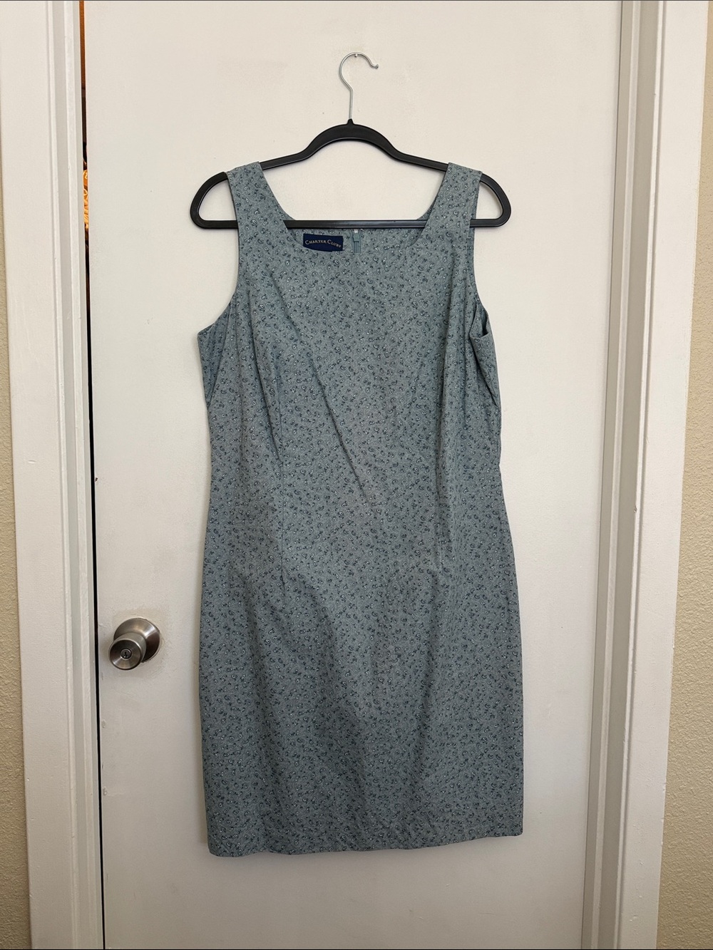 Paisley blue sheath dress